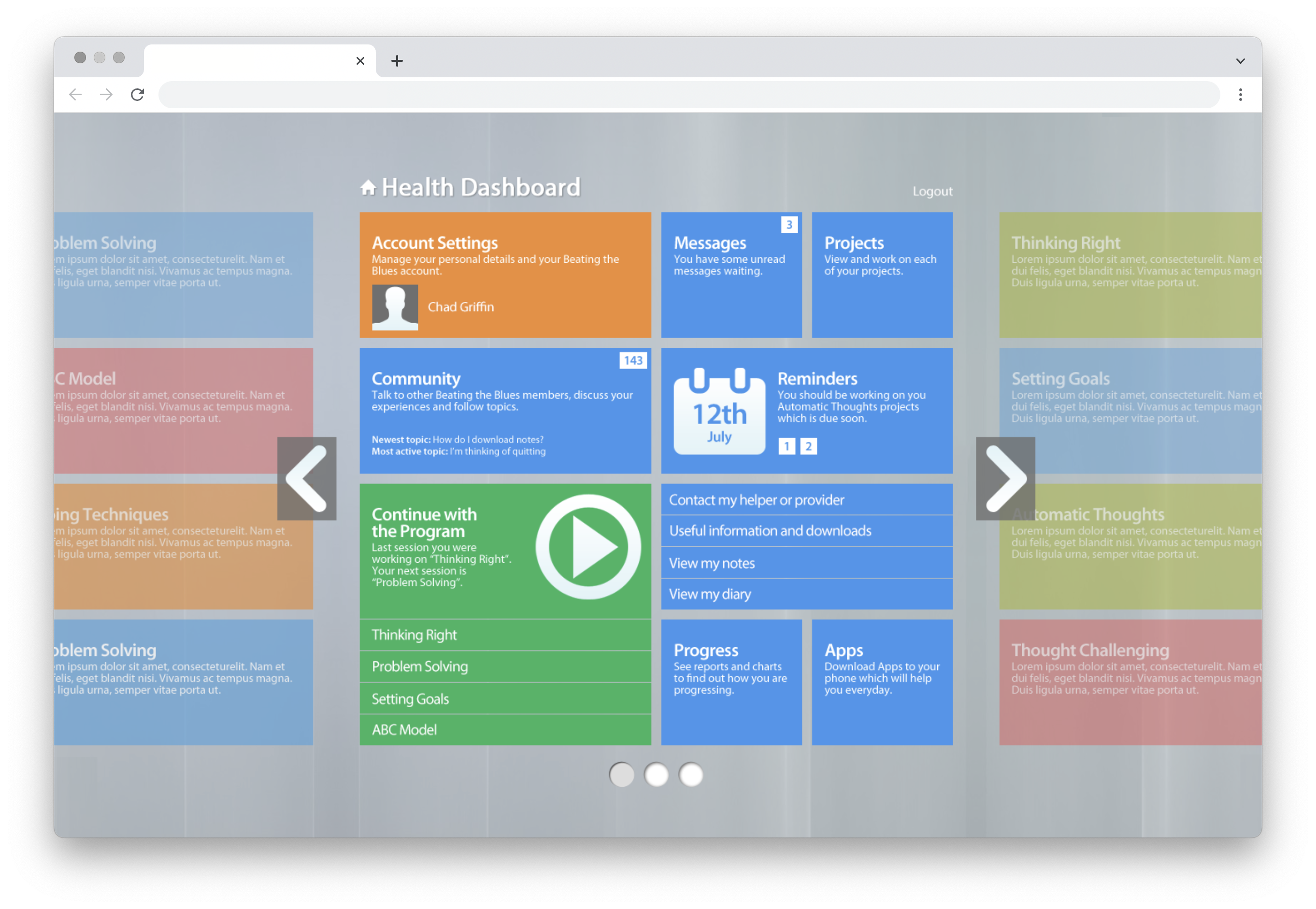 Image of a Digital Health programme dashboard